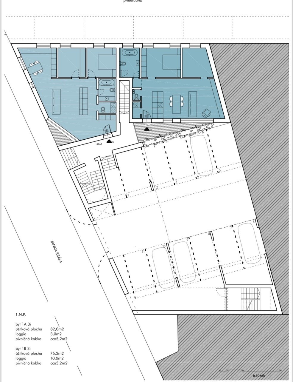 Pôdorys 1. nadzemného podlažia